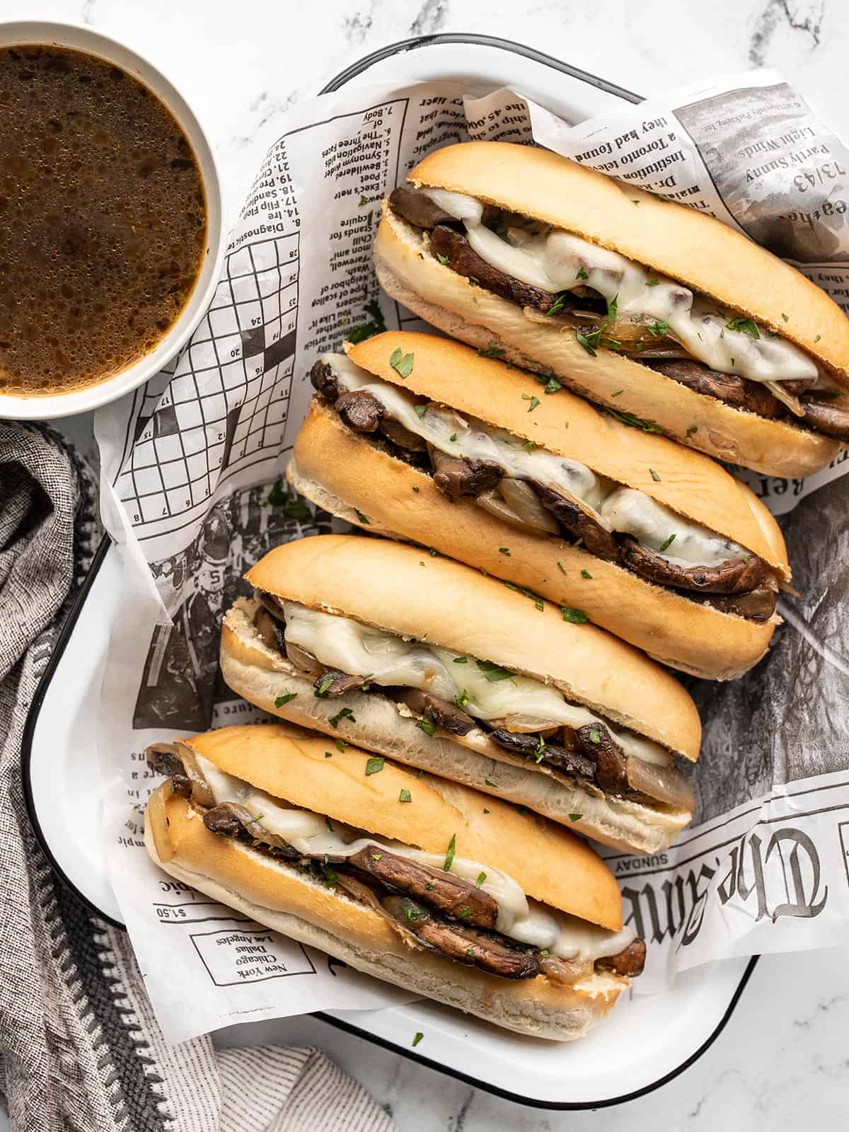 Vegetarian French Dip Sandwiches