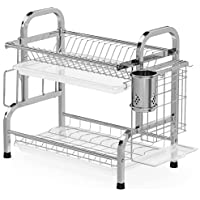 iSPECLE 304 Stainless Steel 2-Tier Dish Rack only $31.95