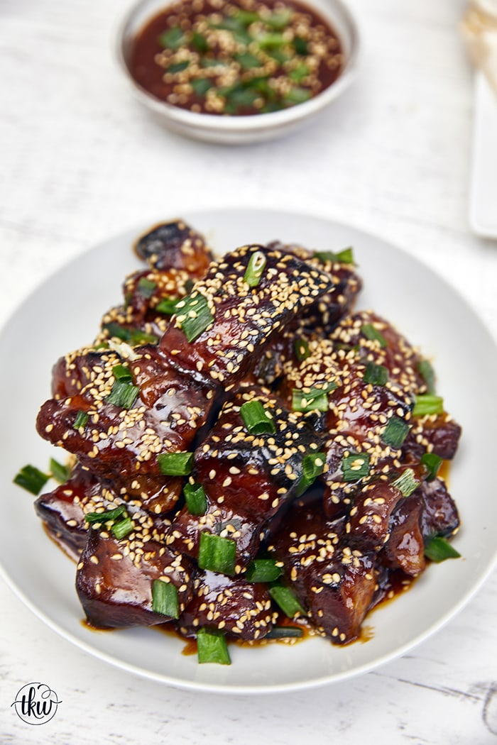 Instant Pot Sticky Gochujang Pork Belly Burnt Ends