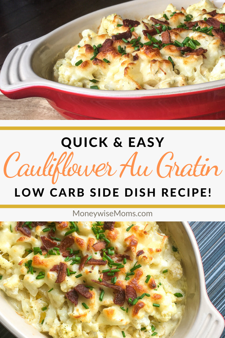 This recipe for cauliflower au gratin is a delicious and simple low carb recipe