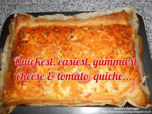Blogtober Day 9: Quickest, Easiest, Yummiest Cheese & Tomato Quiche
