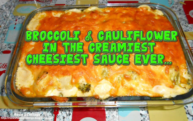 Blogtober Day 7: Broccoli and Cauliflower In The Creamiest, Cheesiest Sauce Ever...