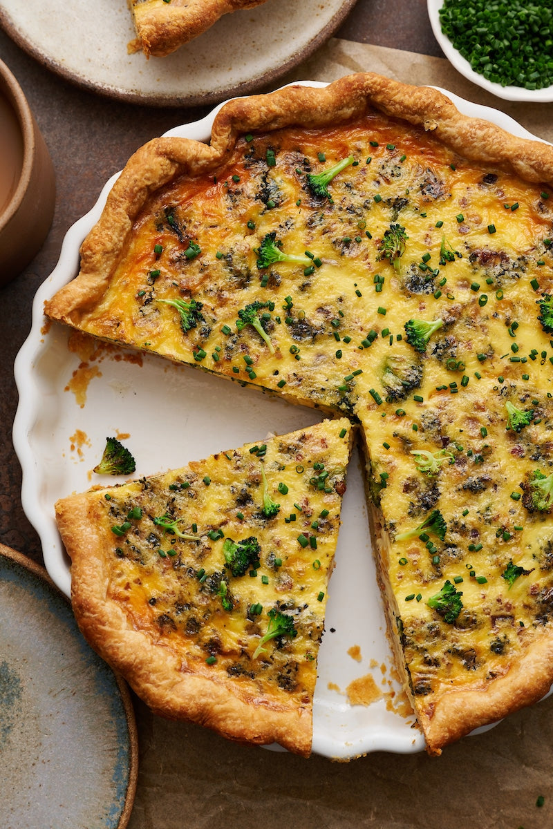 Broccoli Cheddar Quiche