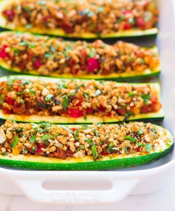 Low Carb Dinner Idea: Italian Stuffed Zucchini