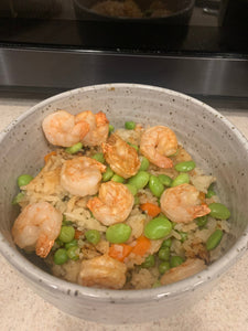 Shrimp With Edamame and Fried Rice