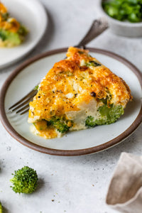 Crustless Quiche with Broccoli and Cauliflower