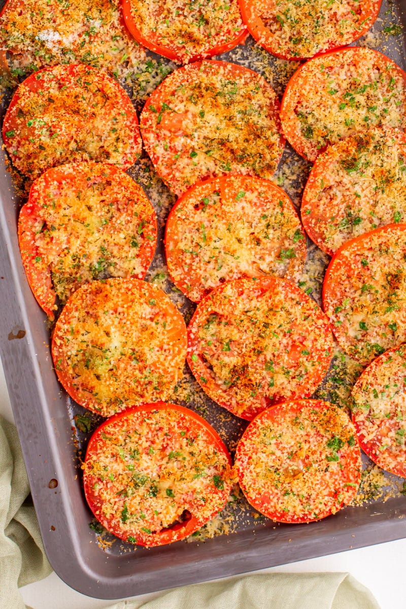 Tomatoes with Asiago Cheese and Fresh Herbs