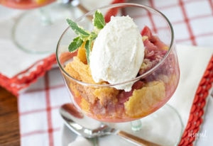 The BEST Rhubarb Cobbler