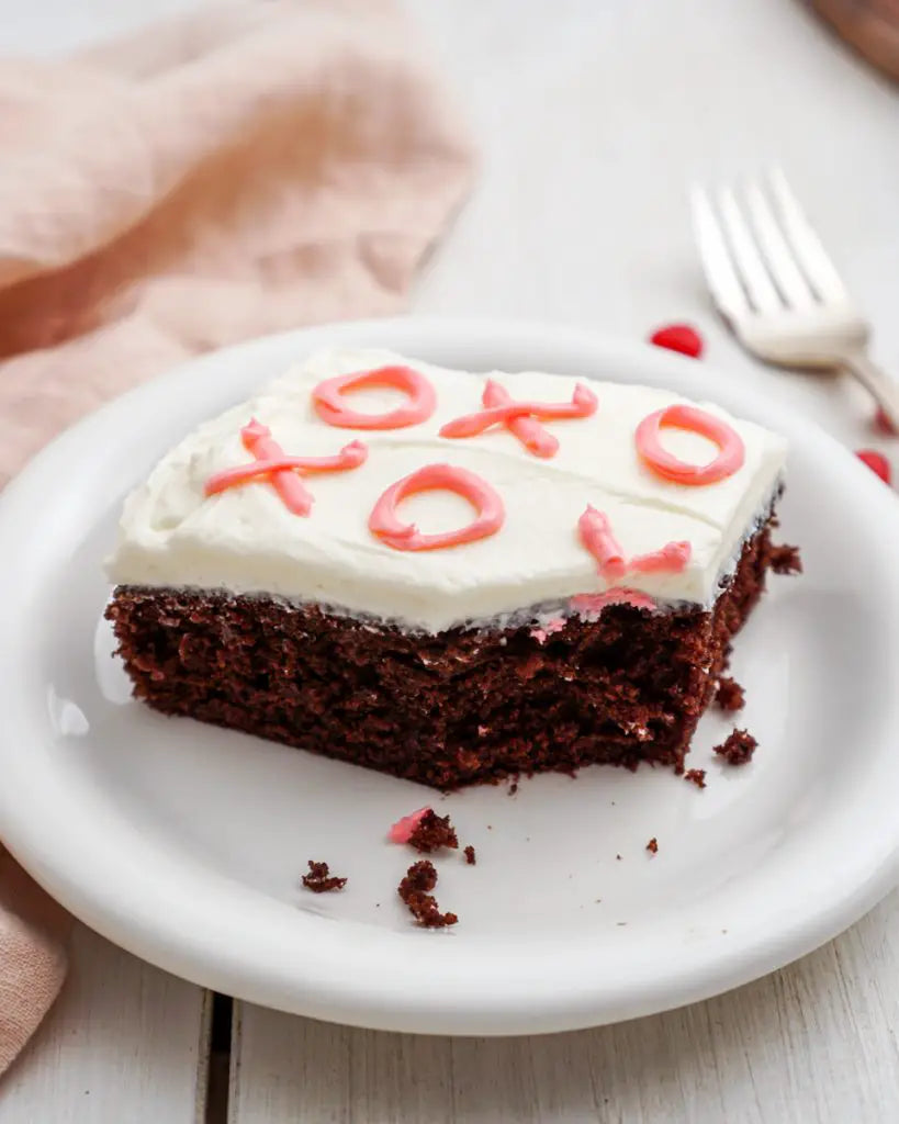 Mini Chocolate Valentine’s Sheet Cake