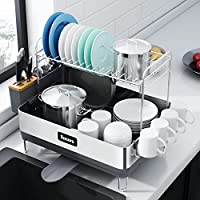 2-Tier Dish Drying Rack with Large Capacity only $29.99