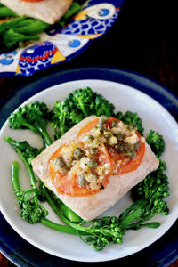 Baked Mahi Mahi in Tomato-Caper Sauce