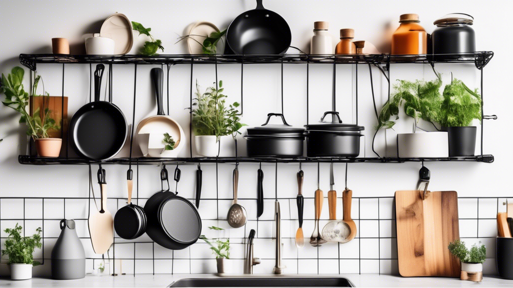 Chic and Functional: Black Kitchen Racks