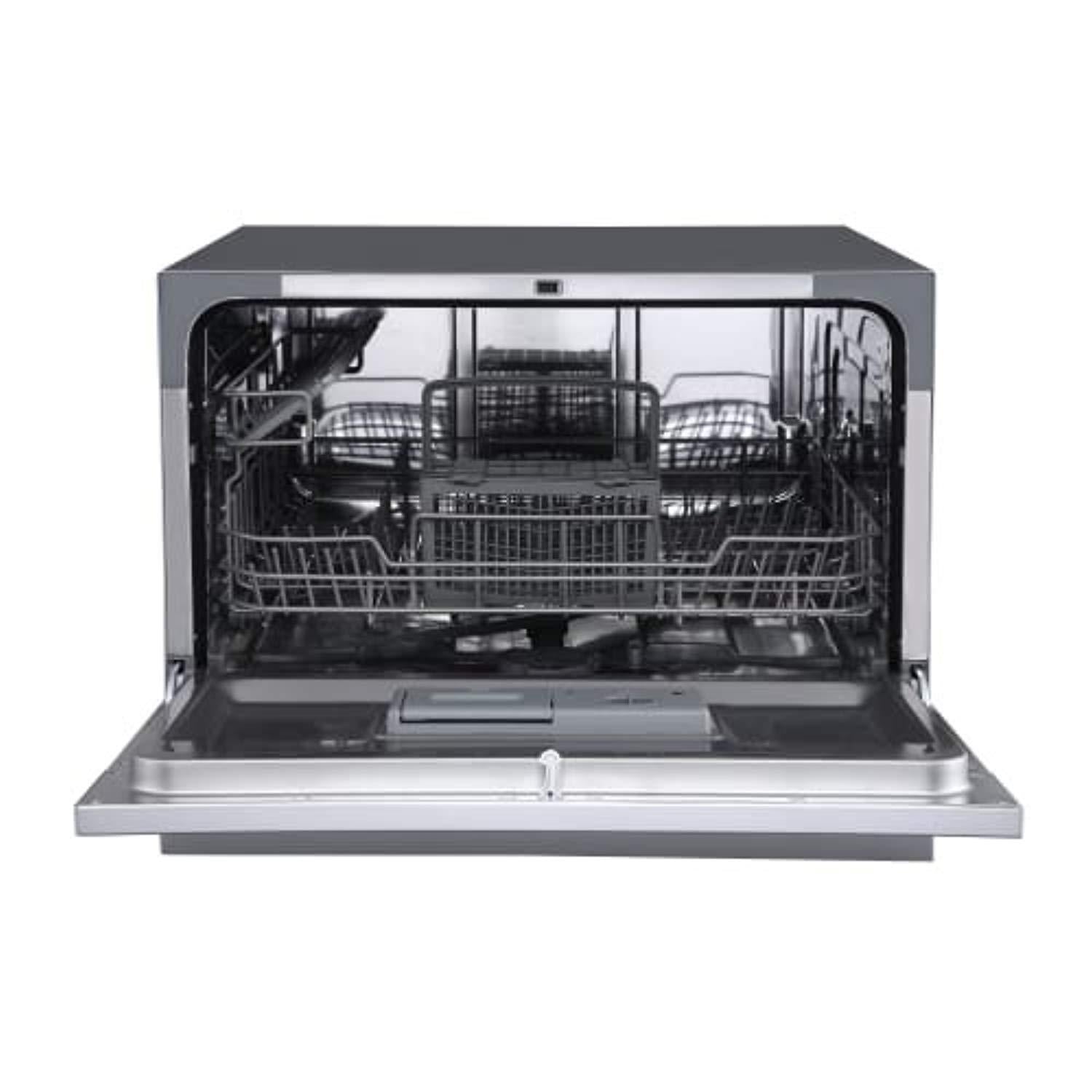 EdgeStar DWP62SV 6 Place Setting Energy Star Rated Portable Countertop Dishwasher - Silver