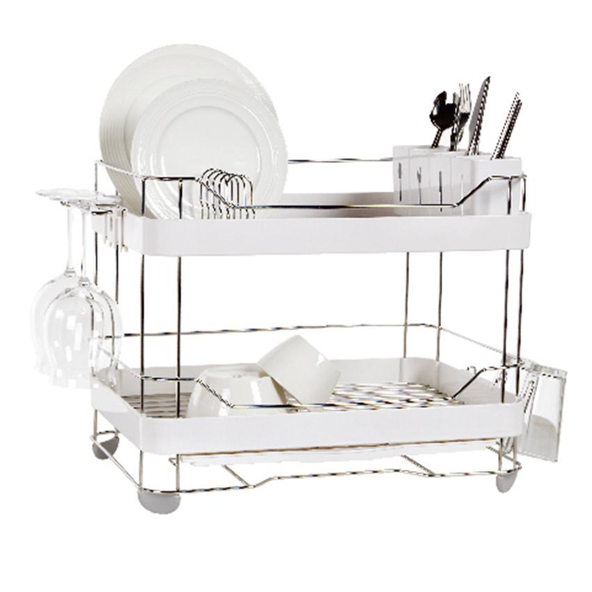 Naturinic White System Double Layer Dish Rack