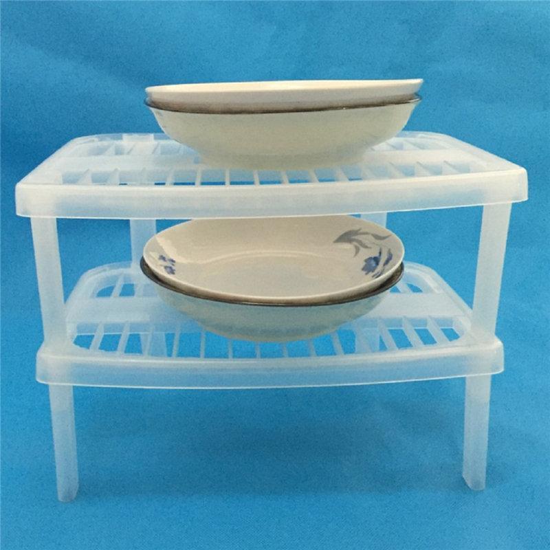 The Dishes Stacking Racks Draining Rack Quality Kitchen Storage Plastic Single Sideboard