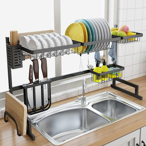 Stainless Steel Over Sink Draining Dish Rack