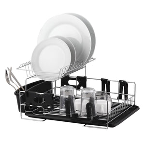 D-Line 2 Tier Stainless Steel Dish Rack & Draining Tray